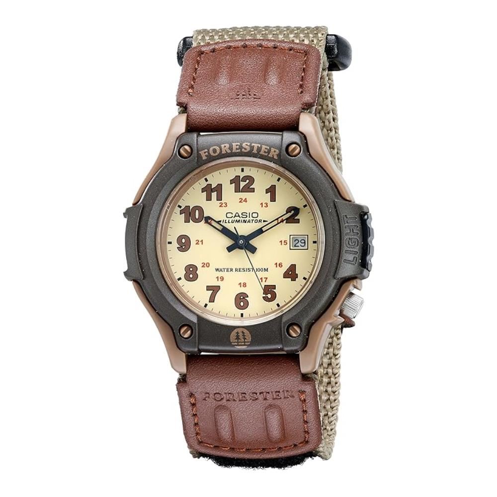 Reloj Casio Serie Ft500wc Resistente Al Agua Correa De Cuero Marrón